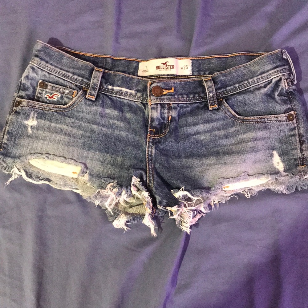 Hollister cut off jean shorts